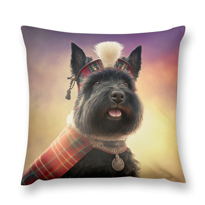 Scottish Sweetheart Scottie Dog Plush Pillow Case-Cushion Cover-Dog Dad Gifts, Dog Mom Gifts, Home Decor, Pillows, Scottish Terrier-8