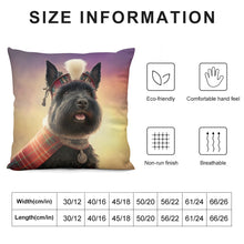 Load image into Gallery viewer, Scottish Sweetheart Scottie Dog Plush Pillow Case-Cushion Cover-Dog Dad Gifts, Dog Mom Gifts, Home Decor, Pillows, Scottish Terrier-12 &quot;×12 &quot;-White-1