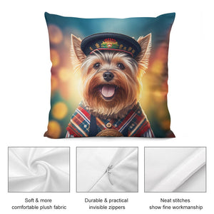 Scottish Sweetheart Yorkie Plush Pillow Case-Cushion Cover-Dog Dad Gifts, Dog Mom Gifts, Home Decor, Pillows, Yorkshire Terrier-3