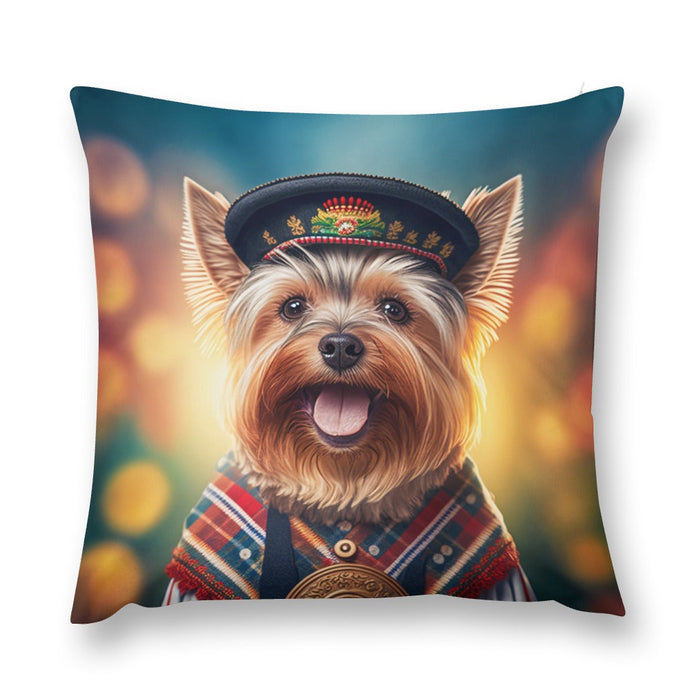 Scottish Sweetheart Yorkie Plush Pillow Case-Cushion Cover-Dog Dad Gifts, Dog Mom Gifts, Home Decor, Pillows, Yorkshire Terrier-4