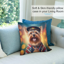 Load image into Gallery viewer, Scottish Sweetheart Yorkie Plush Pillow Case-Cushion Cover-Dog Dad Gifts, Dog Mom Gifts, Home Decor, Pillows, Yorkshire Terrier-6