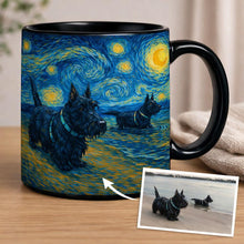 Load image into Gallery viewer, Personalized Starry Night Artwork Scottish Terrier Coffee Mug-Mug-Scottish Terrier,Dog Dad Gifts,Dog Memorial Gifts,Dog Mom Gifts,Mugs,Personalize Artwork-10
