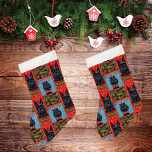 Load image into Gallery viewer, Scottish Terrier&#39;s Christmas Celebration Christmas Stocking-Christmas Ornament-Christmas, Home Decor, Scottish Terrier-26X42CM-White1-2