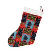 Load image into Gallery viewer, Scottish Terrier&#39;s Christmas Celebration Christmas Stocking-Christmas Ornament-Christmas, Home Decor, Scottish Terrier-26X42CM-White1-1