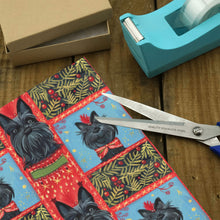 Load image into Gallery viewer, Scottish Terrier's Christmas Celebration Gift Wrapping Paper - 2 Rolls-Christmas Ornament-Christmas,Scottish Terrier,Wrapping Paper-2