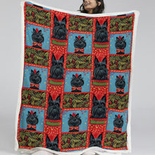 Load image into Gallery viewer, Scottish Terriers Christmas Celebration Soft Warm Fleece Blanket-Blanket-Blankets, Christmas, Dog Dad Gifts, Dog Mom Gifts, Home Decor, Scottish Terrier-11