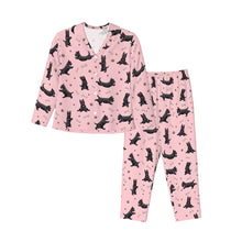 Load image into Gallery viewer, Scottish Terriers Pajamas for Women - XL Available - Black Scottish Terriers Doing Yoga-Pajamas-Apparel,Dog Mom Gifts,Pajamas,Schnauzer-11