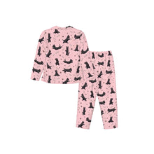 Load image into Gallery viewer, Scottish Terriers Pajamas for Women - XL Available - Black Scottish Terriers Doing Yoga-Pajamas-Apparel,Dog Mom Gifts,Pajamas,Schnauzer-12