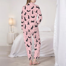 Load image into Gallery viewer, Scottish Terriers Pajamas for Women - XL Available - Black Scottish Terriers Doing Yoga-Pajamas-Apparel,Dog Mom Gifts,Pajamas,Schnauzer-5