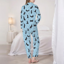 Load image into Gallery viewer, Scottish Terriers Pajamas for Women - XL Available - Black Scottish Terriers Doing Yoga-Pajamas-Apparel,Dog Mom Gifts,Pajamas,Schnauzer-6