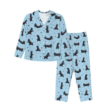 Load image into Gallery viewer, Scottish Terriers Pajamas for Women - XL Available - Black Scottish Terriers Doing Yoga-Pajamas-Apparel,Dog Mom Gifts,Pajamas,Schnauzer-7
