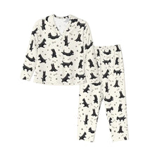 Load image into Gallery viewer, Scottish Terriers Pajamas for Women - XL Available - Black Scottish Terriers Doing Yoga-Pajamas-Apparel,Dog Mom Gifts,Pajamas,Schnauzer-9