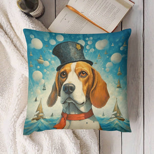 Seafaring Splendor Beagle Plush Pillow Case-Cushion Cover-Beagle, Dog Dad Gifts, Dog Mom Gifts, Home Decor, Pillows-4