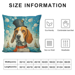 Seafaring Splendor Beagle Plush Pillow Case-Cushion Cover-Beagle, Dog Dad Gifts, Dog Mom Gifts, Home Decor, Pillows-6