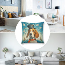 Load image into Gallery viewer, Seafaring Splendor Beagle Plush Pillow Case-Cushion Cover-Beagle, Dog Dad Gifts, Dog Mom Gifts, Home Decor, Pillows-8