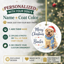 Load image into Gallery viewer, Shar Pei Christmas Ornament - Cozy Winter Pet Portrait Design - Personalize with Photo and Name-Christmas Ornament-Christmas,Christmas Ornament,Personalize Artwork-2