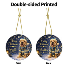 Load image into Gallery viewer, Shar Pei Christmas Ornament - Cozy Winter Pet Portrait Design - Personalize with Photo and Name-Christmas Ornament-Christmas,Christmas Ornament,Personalize Artwork-4