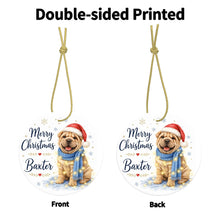 Load image into Gallery viewer, Shar Pei Christmas Ornament - Cozy Winter Pet Portrait Design - Personalize with Photo and Name-Christmas Ornament-Christmas,Christmas Ornament,Personalize Artwork-4