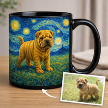 Load image into Gallery viewer, Personalized Starry Night Artwork Shar Pei Coffee Mug-Mug-Shar Pei,Dog Dad Gifts,Dog Memorial Gifts,Dog Mom Gifts,Mugs,Personalize Artwork-10