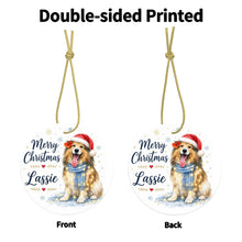 Load image into Gallery viewer, Shetland Sheepdog Christmas Ornament - Cozy Winter Pet Portrait Design - Personalize with Photo and Name-Christmas Ornament-Christmas,Christmas Ornament,Personalize Artwork-4