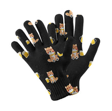 Load image into Gallery viewer, Shiba Inu Beer Touch Screen Gloves-Accessories-Accessories, Dog Dad Gifts, Dog Mom Gifts, Gloves-Black-5