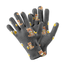 Load image into Gallery viewer, Shiba Inu Beer Touch Screen Gloves-Accessories-Accessories, Dog Dad Gifts, Dog Mom Gifts, Gloves-Gray-4