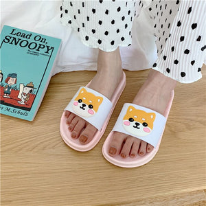 Shiba Inu Love Flip Flop Slippers-Footwear-Dogs, Footwear, Shiba Inu, Slippers-Pink-9-2