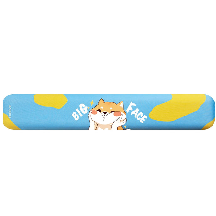 Shiba Inu Love Keyboard Wrist Rests-Accessories-Accessories, Dogs, Mouse Pad, Shiba Inu-Shiba Inu - Blue BG-Medium-1