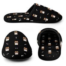 Load image into Gallery viewer, Shiba Inu Slippers for Women - Cool Shiba Shades - Flannel-Slippers-27