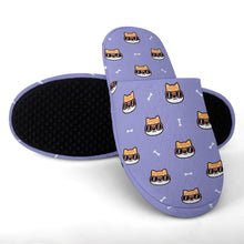 Load image into Gallery viewer, Shiba Inu Slippers for Women - Hipster Shiba Showcase - Flannel-Slippers-22