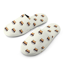 Load image into Gallery viewer, Shiba Inu Slippers for Women - Hipster Shiba Showcase - Flannel-Slippers-2