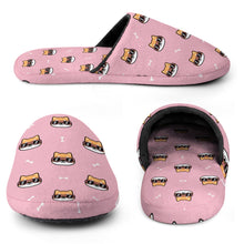 Load image into Gallery viewer, Shiba Inu Slippers for Women - Hipster Shiba Showcase - Flannel-Slippers-6