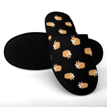 Load image into Gallery viewer, Shiba Inu Slippers for Women - Shiba Inu Charm Carousel - Flannel-Slippers-10