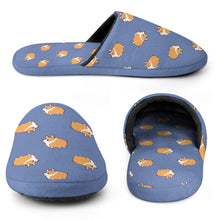 Load image into Gallery viewer, Shiba Inu Slippers for Women - Shiba Inu Charm Carousel - Flannel-Slippers-18