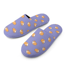 Load image into Gallery viewer, Shiba Inu Slippers for Women - Shiba Inu Charm Carousel - Flannel-Slippers-23