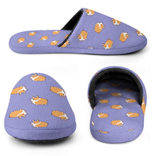 Load image into Gallery viewer, Shiba Inu Slippers for Women - Shiba Inu Charm Carousel - Flannel-Slippers-24