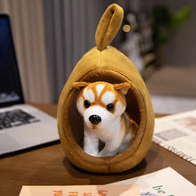 Load image into Gallery viewer, Shiba Inu Stuffed Animal - Shiba Inu with Toy Nest House-2
