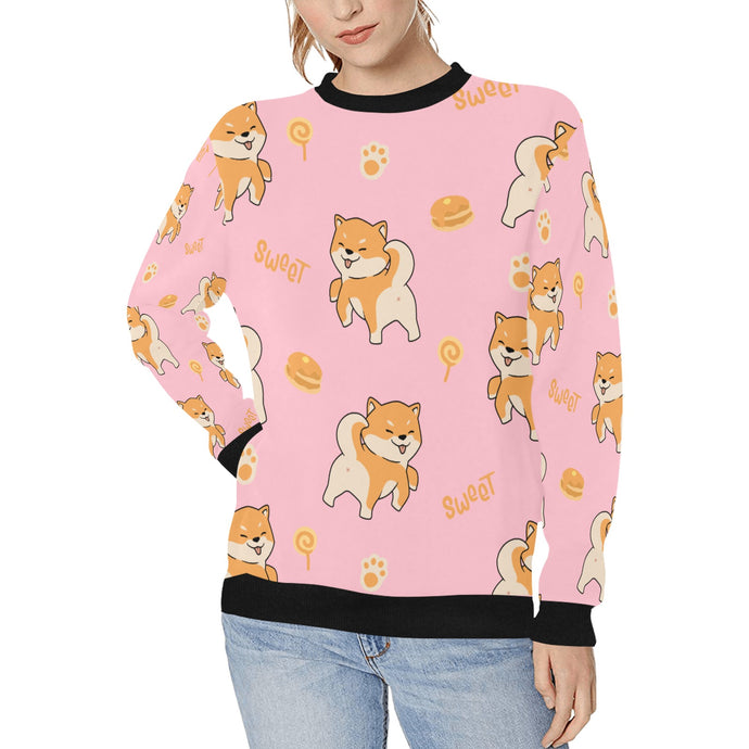Sweet Sweet Shiba Love Women's Sweatshirt - 4 Colors-Apparel-Apparel, Shiba Inu, Sweatshirt-Pink-XS-1