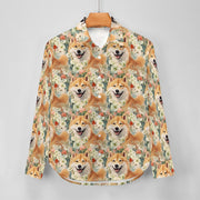 Shiba Inu's Springtime Delight Women's Shirt - 2 Designs-Apparel-Apparel, Shiba Inu, Shirt-4