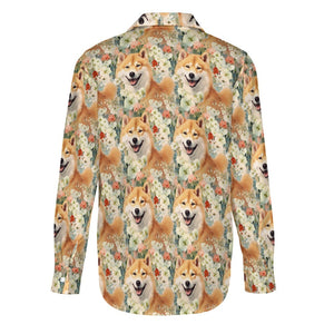 Shiba Inu's Springtime Delight Women's Shirt - 2 Designs-Apparel-Apparel, Shiba Inu, Shirt-2