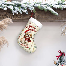 Load image into Gallery viewer, Shih Tzu Christmas Stocking - Cozy Festive Wishes - Personalize with Photo and Name-Christmas Ornament-Christmas,Christmas Stocking,Personalize Artwork-7