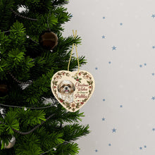 Load image into Gallery viewer, Shih Tzu Dog Ornament - Christmas Wishes Design - Personalized with Name-Christmas Ornament-Christmas,Personalize Artwork,Shih Tzu-3