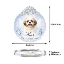 Load image into Gallery viewer, Shih Tzu Ornament - Angel Dog Memorial Design - Personalized with Photo and Name-Christmas Ornament-Christmas,Christmas Ornament,Personalize Artwork,Shih Tzu-6