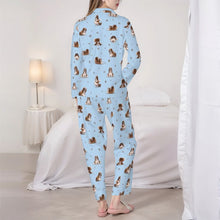 Load image into Gallery viewer, Shih Tzu Pajamas for Women - XL Available - Show Cut Shih Tzus Doing Yoga-Pajamas-Apparel,Dog Mom Gifts,Pajamas,Shih Tzu-6