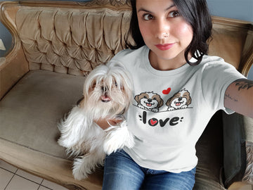 My Shih Tzu My Biggest Love Women's Cotton T-Shirt - 4 Colors-Apparel-Apparel, Shih Tzu, Shirt, T Shirt-5