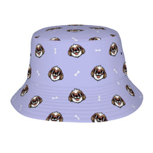 Load image into Gallery viewer, Shih Tzu with Shades Bucket Hat-Hats &amp; Caps-Lavender Purple-One Size-33