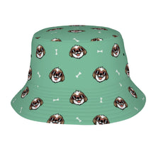 Load image into Gallery viewer, Shih Tzu with Shades Bucket Hat-Hats &amp; Caps-Mint Green-One Size-25