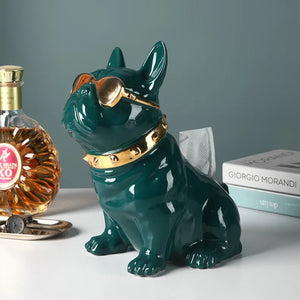 Shiny Ceramic French Bulldog Tissue Box Holder Statues-Home Decor-French Bulldog, Home Decor, Statue-16