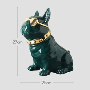 Shiny Ceramic French Bulldog Tissue Box Holder Statues-Home Decor-French Bulldog, Home Decor, Statue-6
