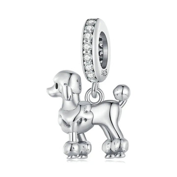 Showtime Poodle Love Silver Charm Pendant 360x
